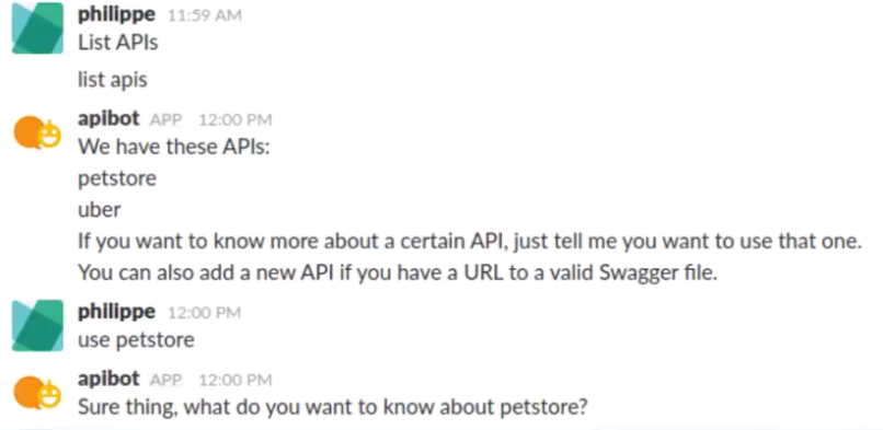 API chatbot -kokeilun raportti